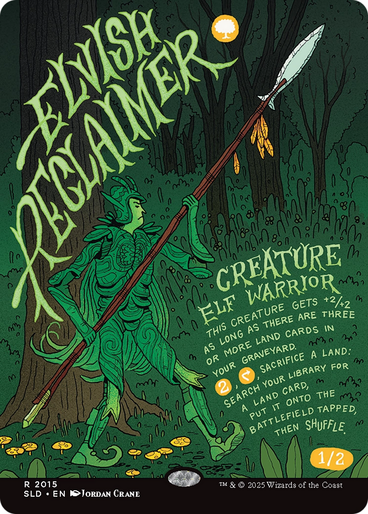 Elvish Reclaimer (SLD-2015) [Secret Lair] Drop (Borderless) MTG Single Wizards of the Coast