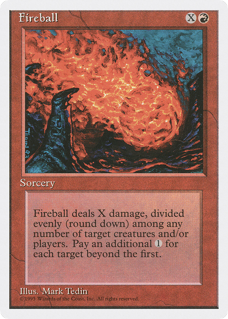 Fireball (4ED-192) [Fourth Edition] MTG Single Wizards of the Coast