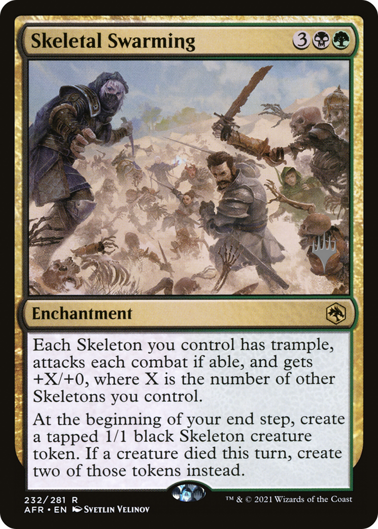 Skeletal Swarming (PPAFR-232) [Adventures in the Forgotten Realms Promos] Foil MTG Single Wizards of the Coast