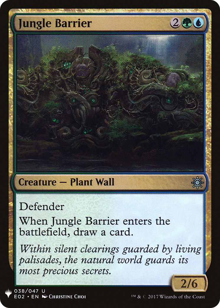 Jungle Barrier (LIST-E02-38) [Mystery Booster] The List MTG Single Wizards of the Coast