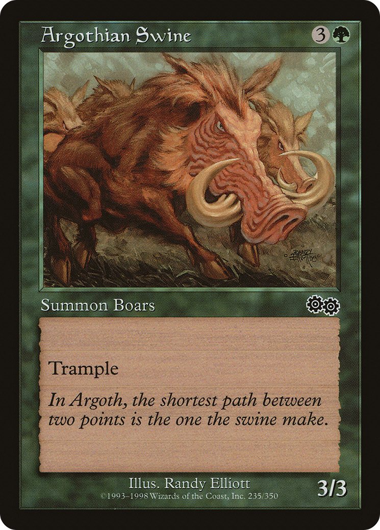 Argothian Swine (USG-235) [Urza's Saga] MTG Single Wizards of the Coast