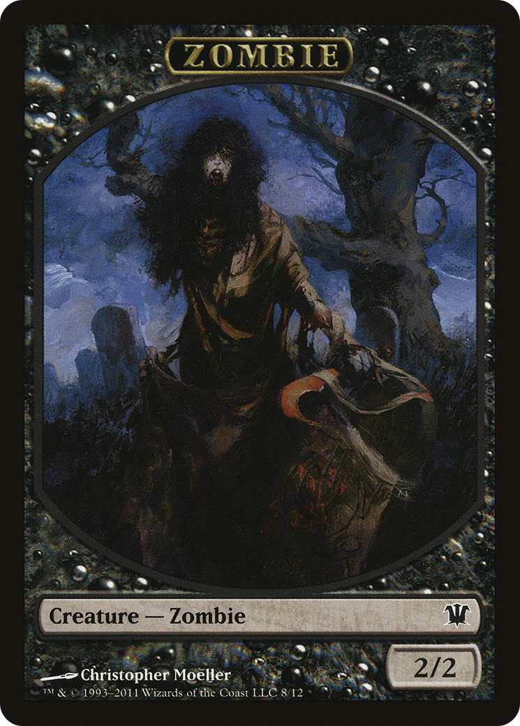 Zombie Token (8/12) [Innistrad Tokens] MTG Single Magic: The Gathering   