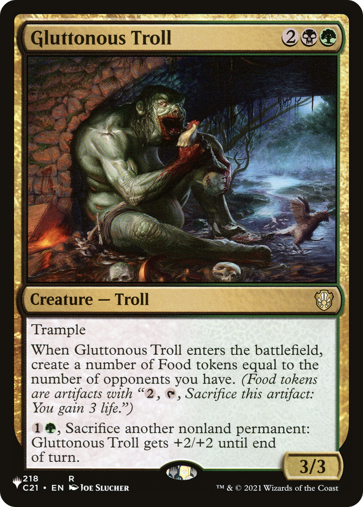 Gluttonous Troll (LIST-C21-218) [Mystery Booster] The List MTG Single Wizards of the Coast