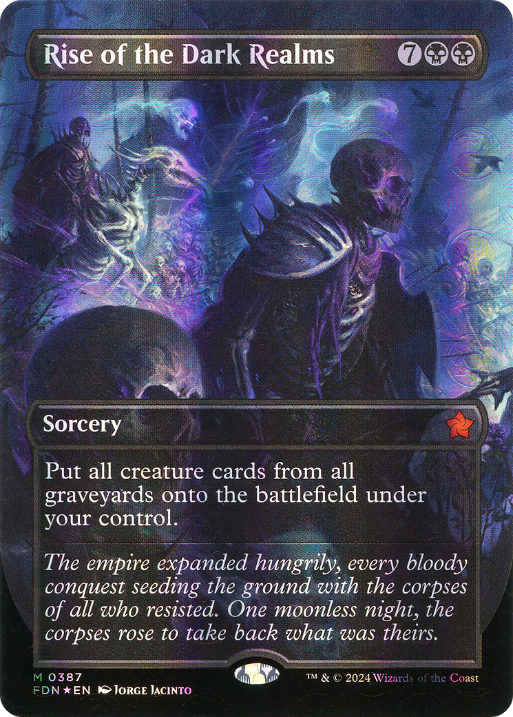 Rise of the Dark Realms (Mana Foil) (FDN-387) [Foundations] (Borderless) Foil MTG Single Wizards of the Coast