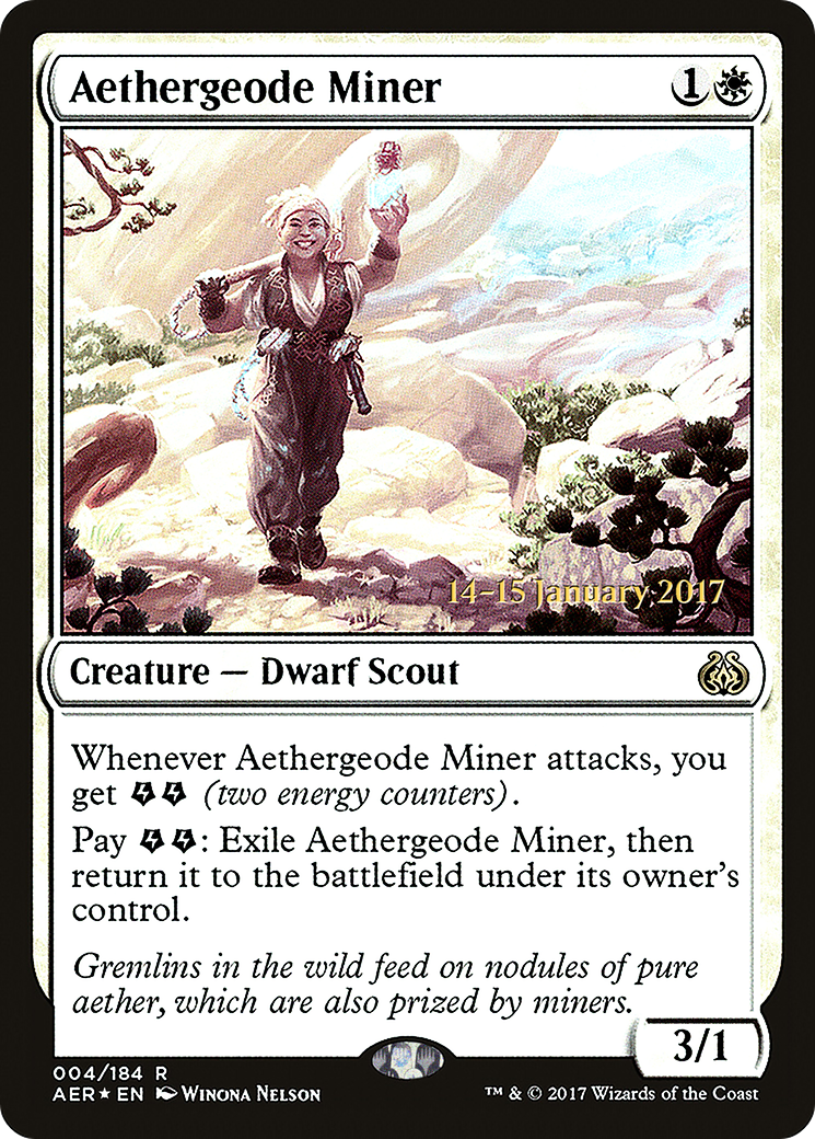 Aethergeode Miner (PRE-004) [Aether Revolt Promos] Foil MTG Single Wizards of the Coast