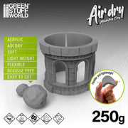 Green Stuff World: Air Dry Foam Modelling Clay 250g - Grey Model Tools & Glue Green Stuff World