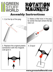Green Stuff World: Neodymium Rotation Magnets (Extra Large) - 10 units (N52) Model Tools & Glue Green Stuff World