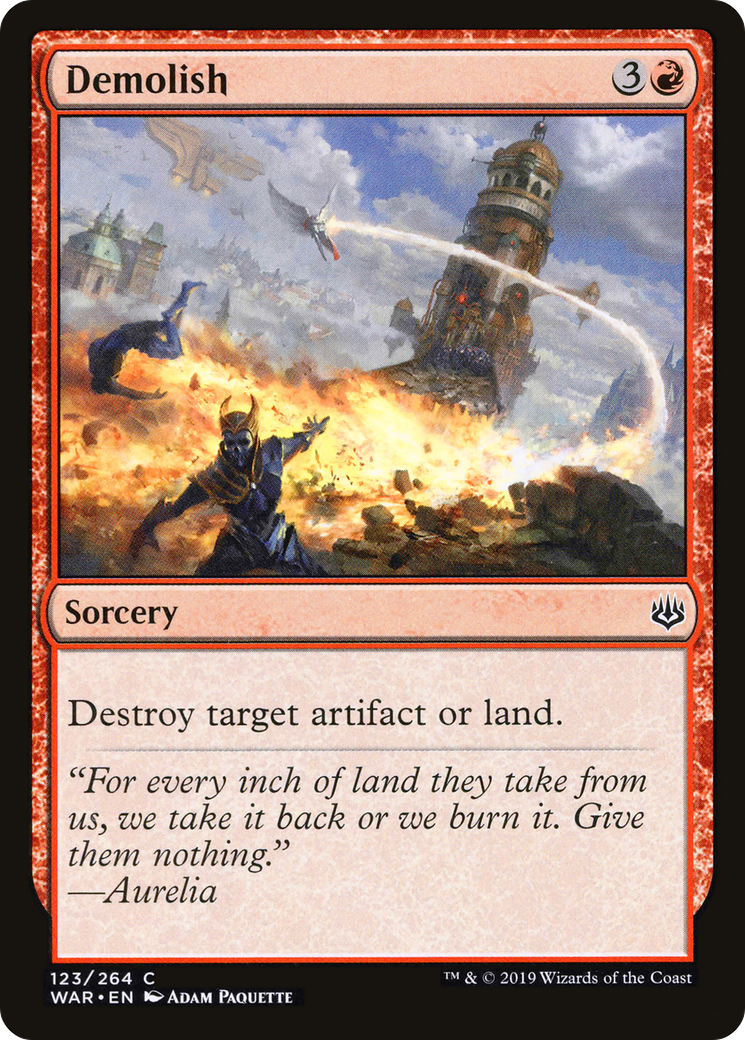 Demolish (WAR-123) [War of the Spark] Foil MTG Single Wizards of the Coast