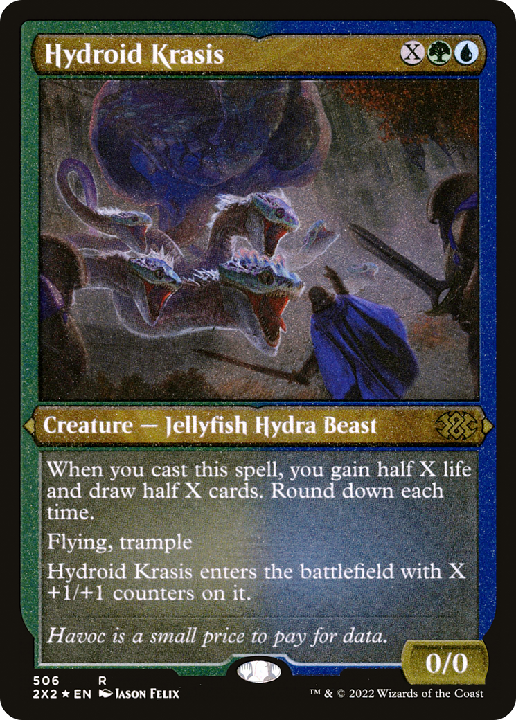 Hydroid Krasis (Foil Etched) (2X2-506) [Double Masters 2022] Foil MTG Single Wizards of the Coast