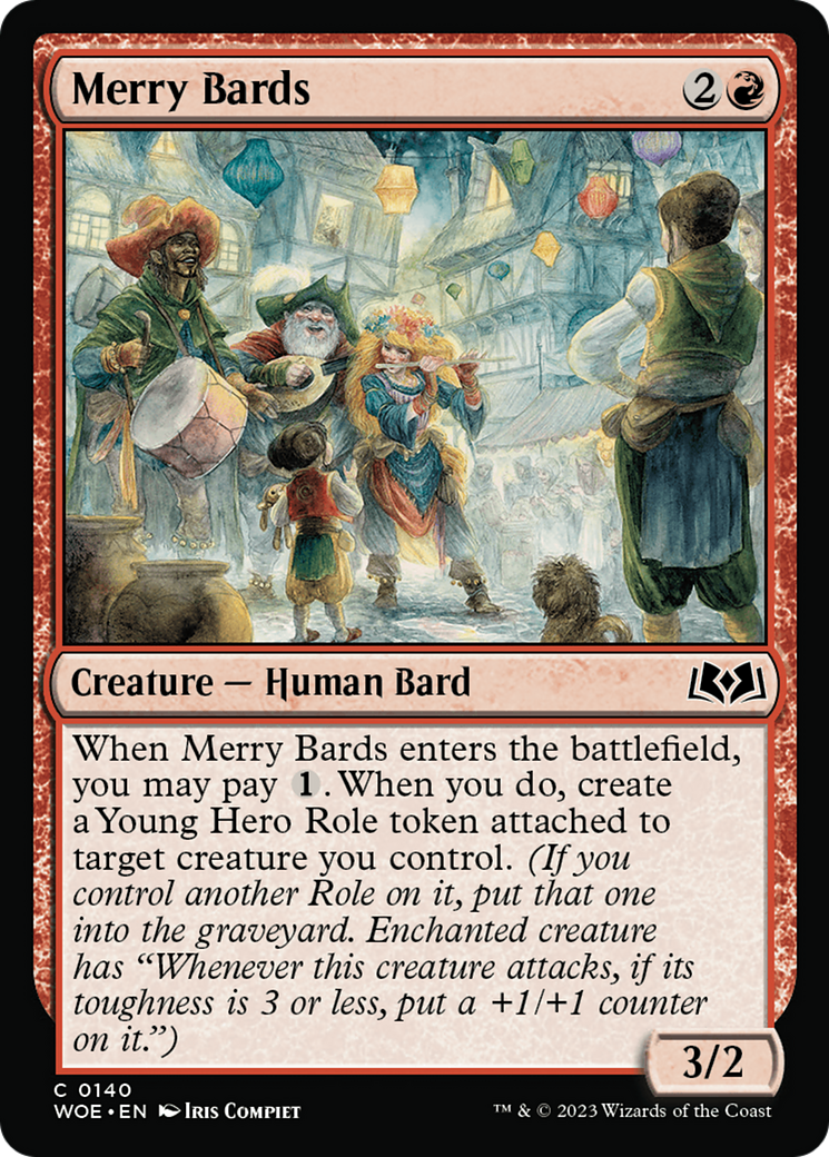 Merry Bards (WOE-140) [Wilds of Eldraine] Foil MTG Single Wizards of the Coast
