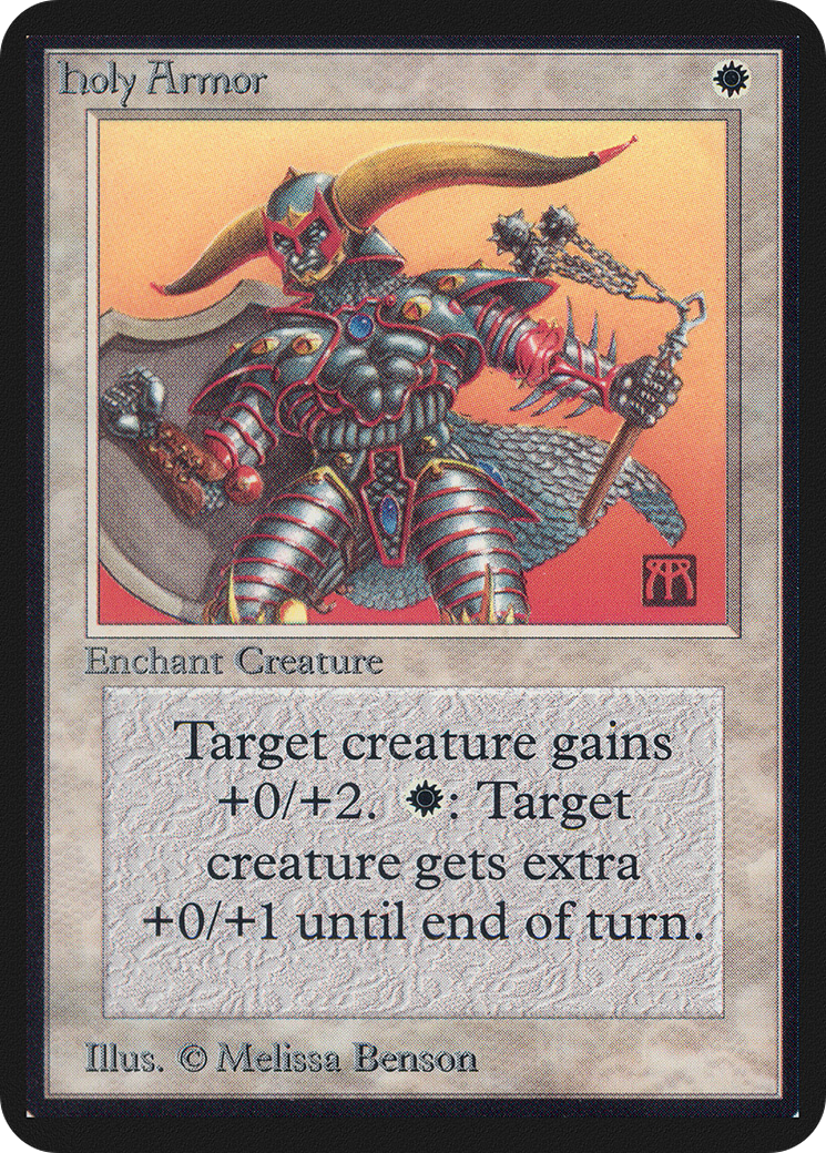 Holy Armor (LEA-023) [Oldschool] Limited Edition Alpha MTG Single Wizards of the Coast