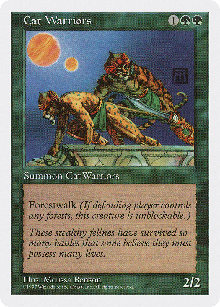 Cat Warriors (5ED-282) [Fifth Edition] MTG Single Wizards of the Coast