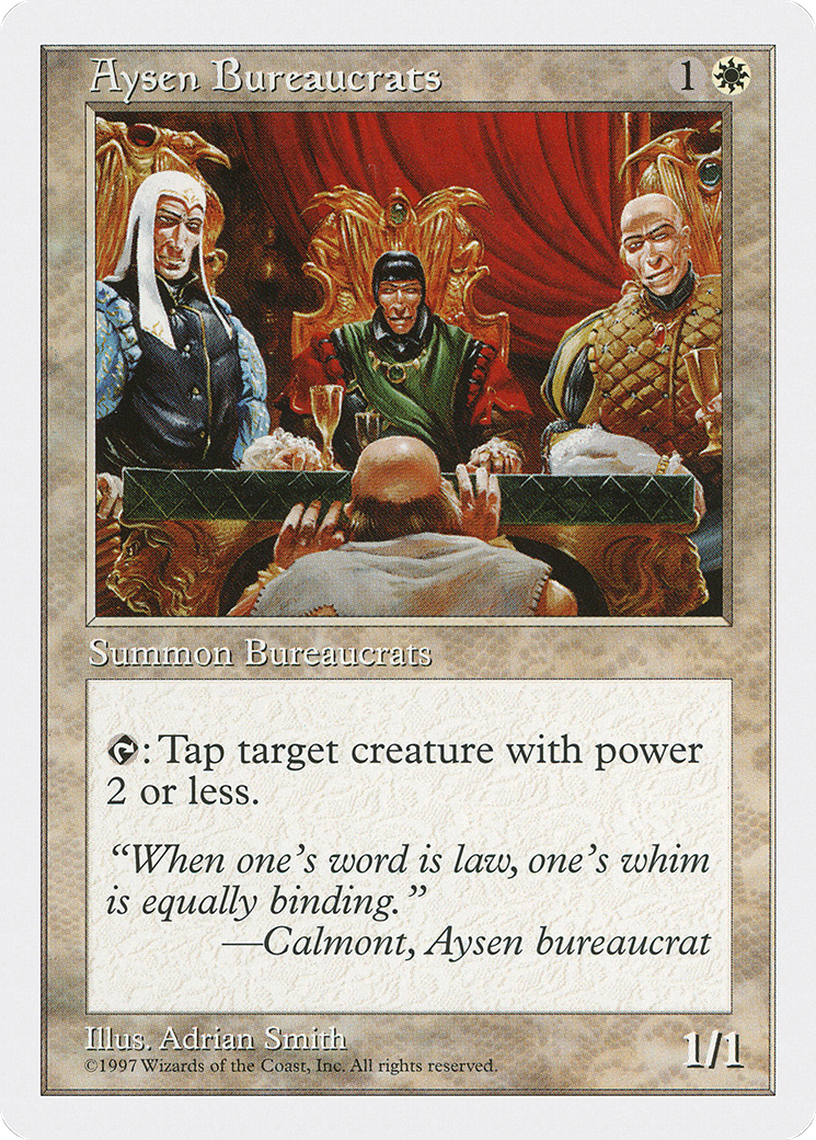 Aysen Bureaucrats (5ED-009) [Fifth Edition] MTG Single Wizards of the Coast