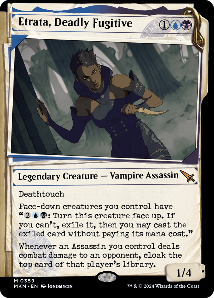Etrata, Deadly Fugitive (MKM-359) [Murders at Karlov Manor] (Showcase) MTG Single Wizards of the Coast