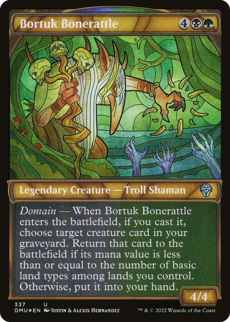 Bortuk Bonerattle (Textured Foil) (DMU-337) [Dominaria United] (Showcase) Foil MTG Single Wizards of the Coast