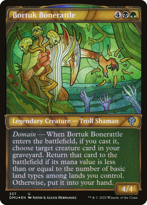 Bortuk Bonerattle (Textured Foil) (DMU-337) [Dominaria United] (Showcase) Foil MTG Single Wizards of the Coast