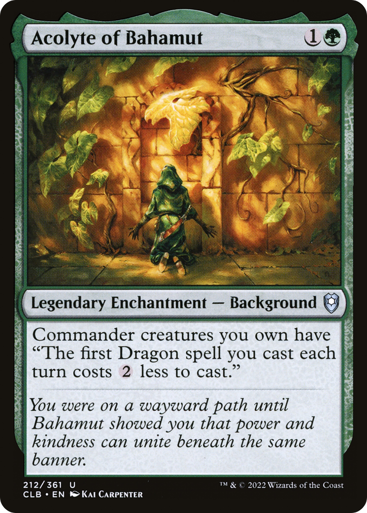 Acolyte of Bahamut (CLB-212) [Commander Legends: Battle for Baldur's Gate] Foil MTG Single Wizards of the Coast