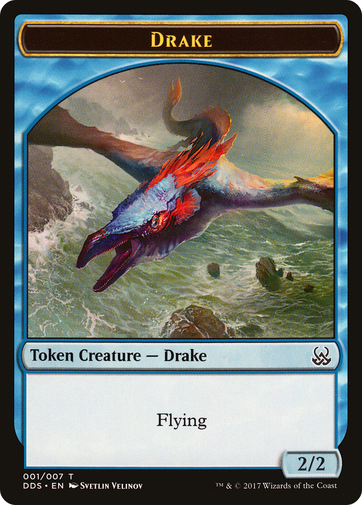 Drake Token (DDS-001) [Misc] Duel Decks: Mind vs. Might Tokens MTG Single Wizards of the Coast