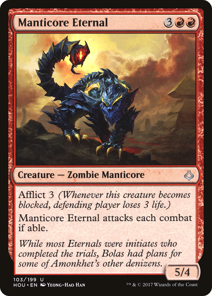 Manticore Eternal (HOU-103) [Hour of Devastation] MTG Single Wizards of the Coast