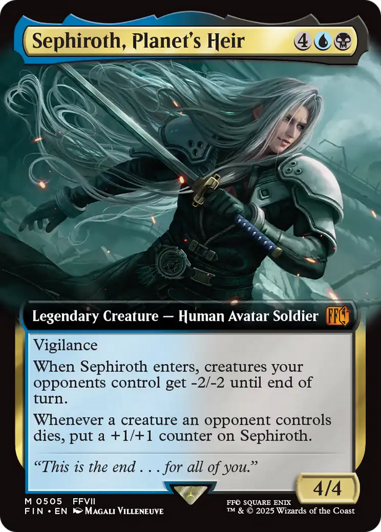 Sephiroth, Planet's Heir (FIN-505) [FINAL FANTASY] (Extended Art) MTG Single Wizards of the Coast