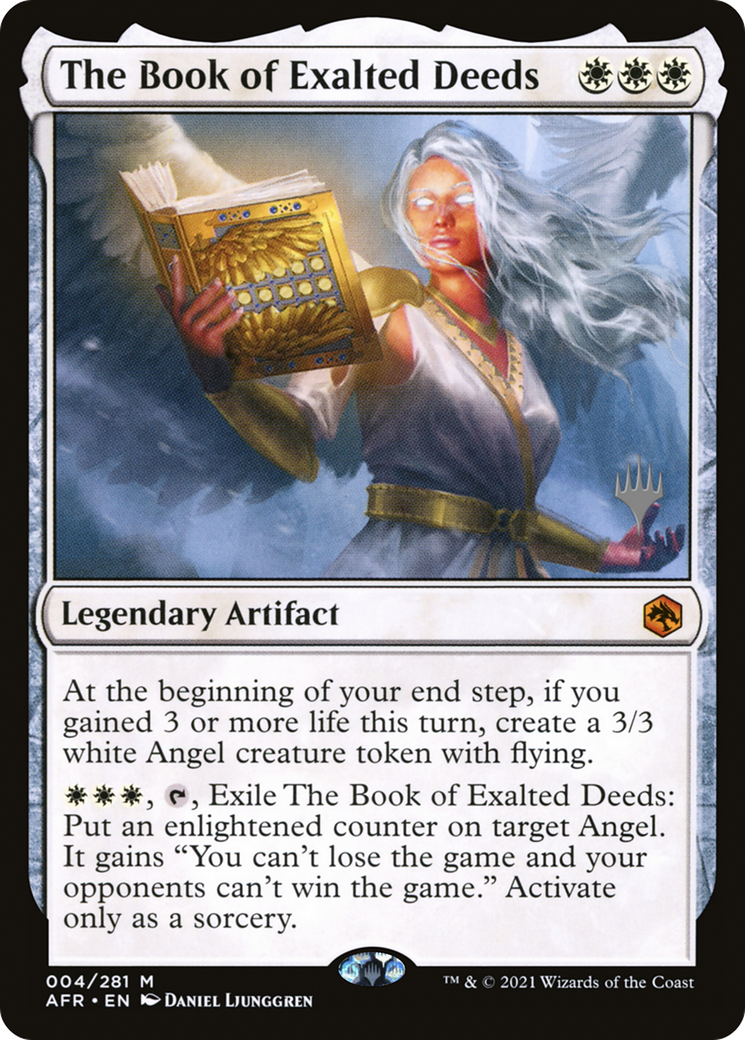 The Book of Exalted Deeds (PPAFR-004) [Adventures in the Forgotten Realms Promos] Foil MTG Single Wizards of the Coast
