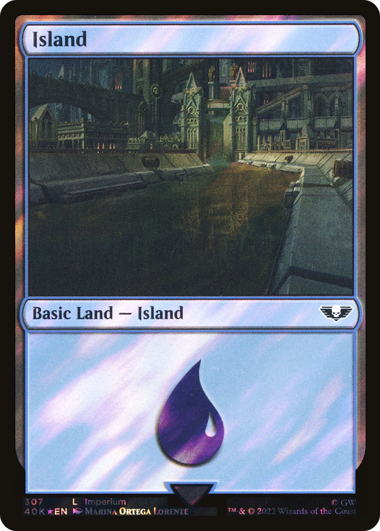 Island (40K-307★) [Warhammer 40,000 Commander] Foil MTG Single Wizards of the Coast