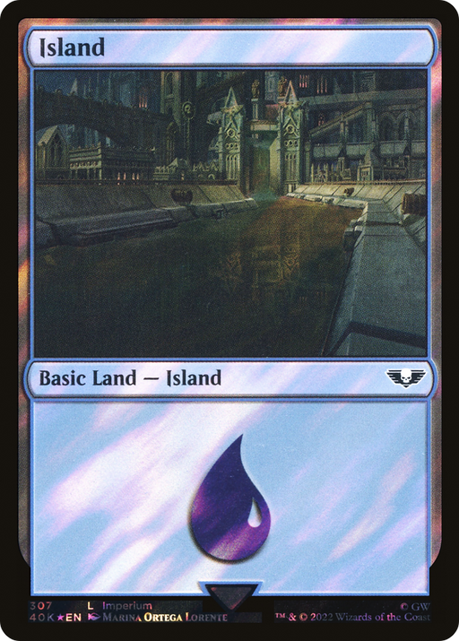 Island (40K-307★) [Warhammer 40,000 Commander] Foil MTG Single Wizards of the Coast
