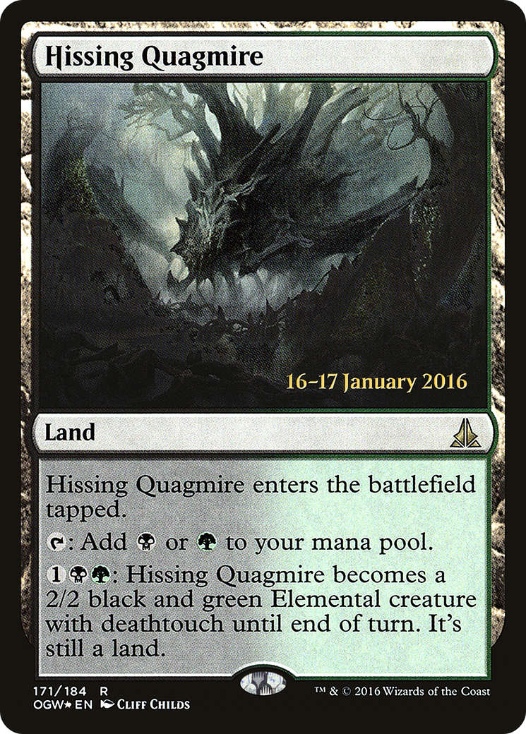 Hissing Quagmire (PRE-171) [Oath of the Gatewatch Promos] Foil MTG Single Wizards of the Coast