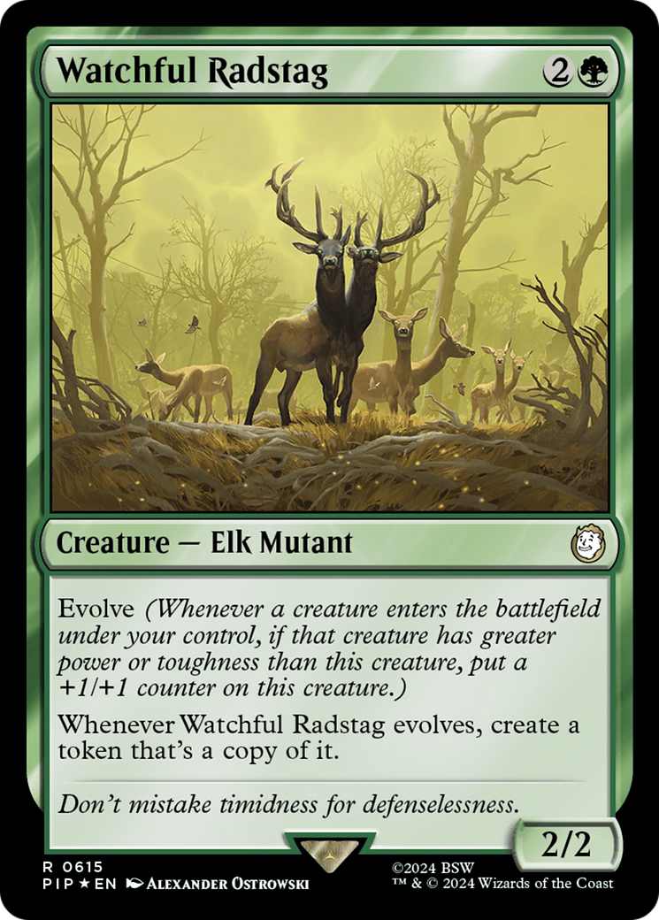Watchful Radstag (Surge Foil) (PIP-615) [Fallout] Foil MTG Single Wizards of the Coast