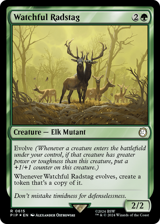 Watchful Radstag (Surge Foil) (PIP-615) [Fallout] Foil MTG Single Wizards of the Coast