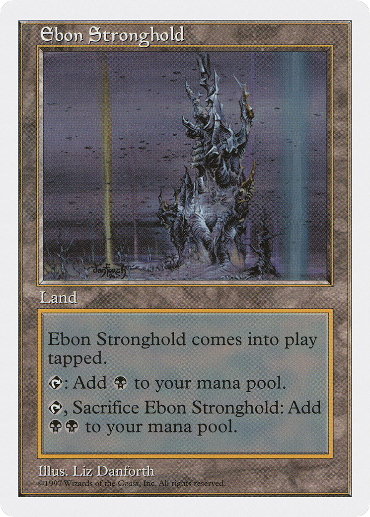 Ebon Stronghold (5ED-416) [Fifth Edition] MTG Single Wizards of the Coast