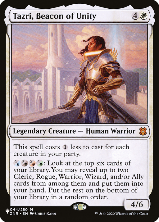 Tazri, Beacon of Unity (ZNR) (LIST-044) [Mystery Booster] The List Reprints MTG Single Wizards of the Coast