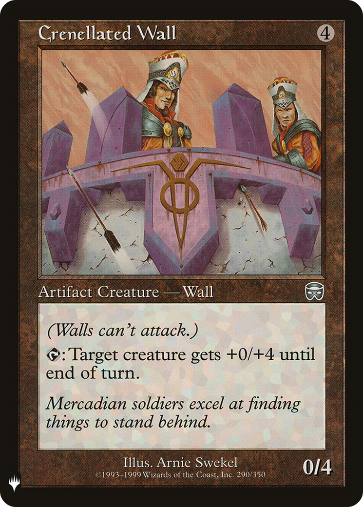 Crenellated Wall (LIST-MMQ-290) [Mystery Booster] The List MTG Single Wizards of the Coast