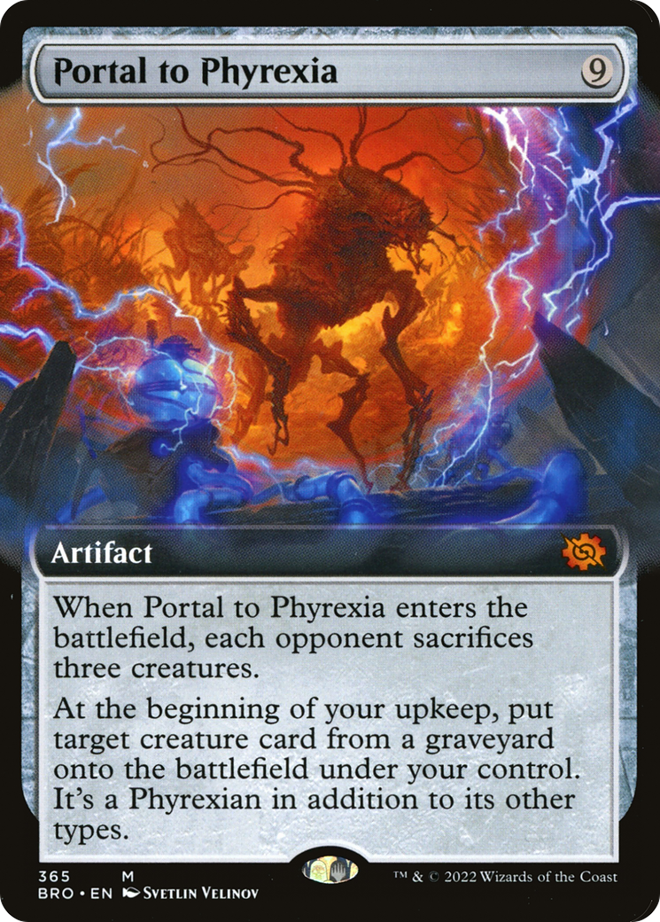 Portal to Phyrexia (BRO-365) [The Brothers' War] (Extended Art) Foil MTG Single Wizards of the Coast