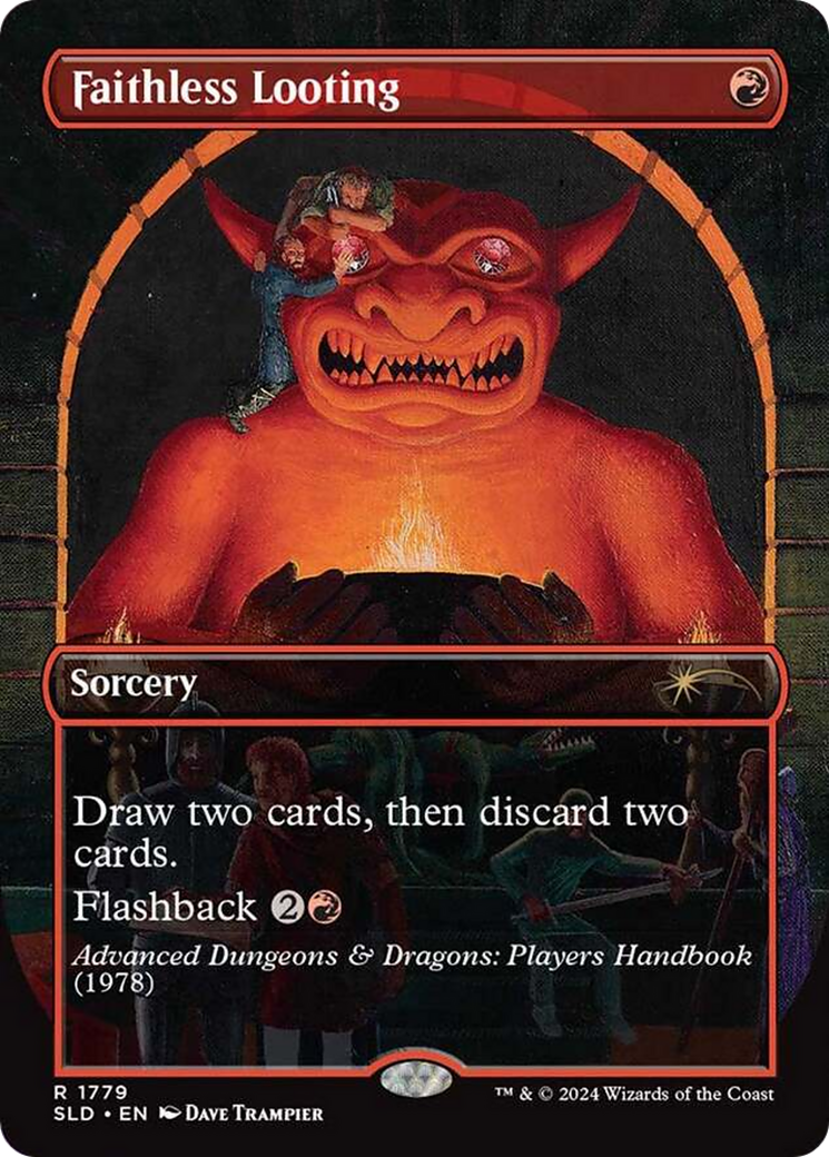 Faithless Looting (SLD-1779) [Secret Lair] Drop (Borderless) Foil MTG Single Wizards of the Coast