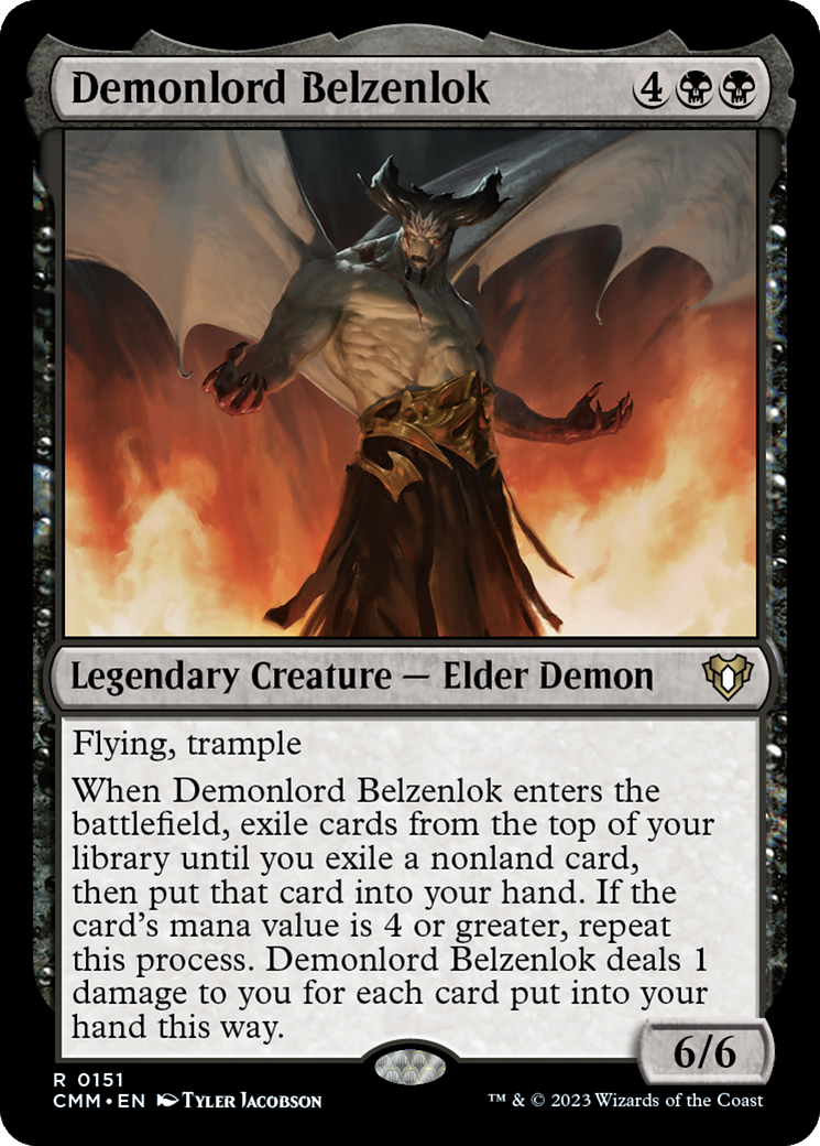 Demonlord Belzenlok (CMM-151) [Commander Masters] Foil MTG Single Wizards of the Coast