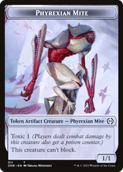 Phyrexian Mite (011) // Phyrexian Horror (007) Double-Sided Token [Tokens] Phyrexia: All Will Be One Tokens MTG Single Magic: The Gathering