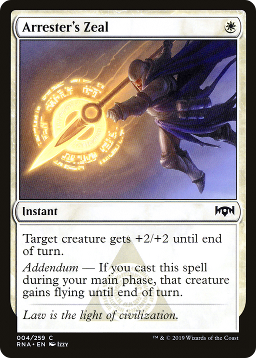 Arrester's Zeal (RNA-004) [Ravnica Allegiance] MTG Single Wizards of the Coast
