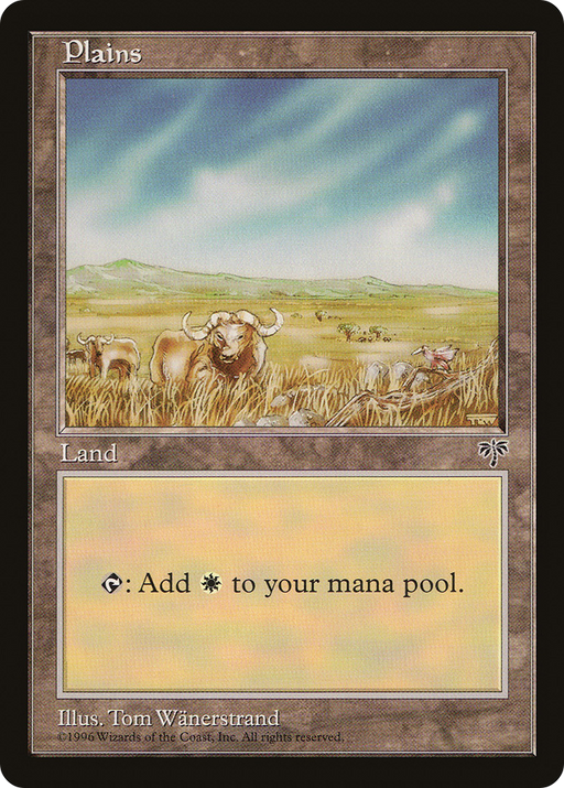 Plains (Buffalo) (MIR-) [Mirage] MTG Single Wizards of the Coast
