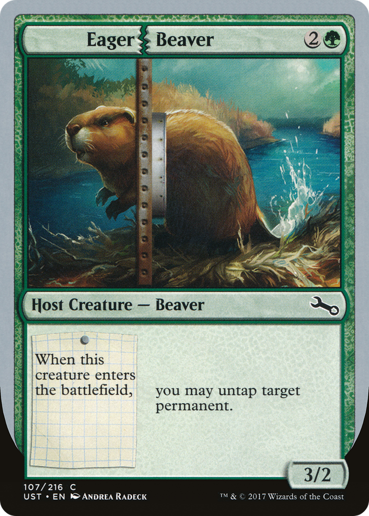 Eager Beaver (UST-107) [Unstable] Foil MTG Single Wizards of the Coast