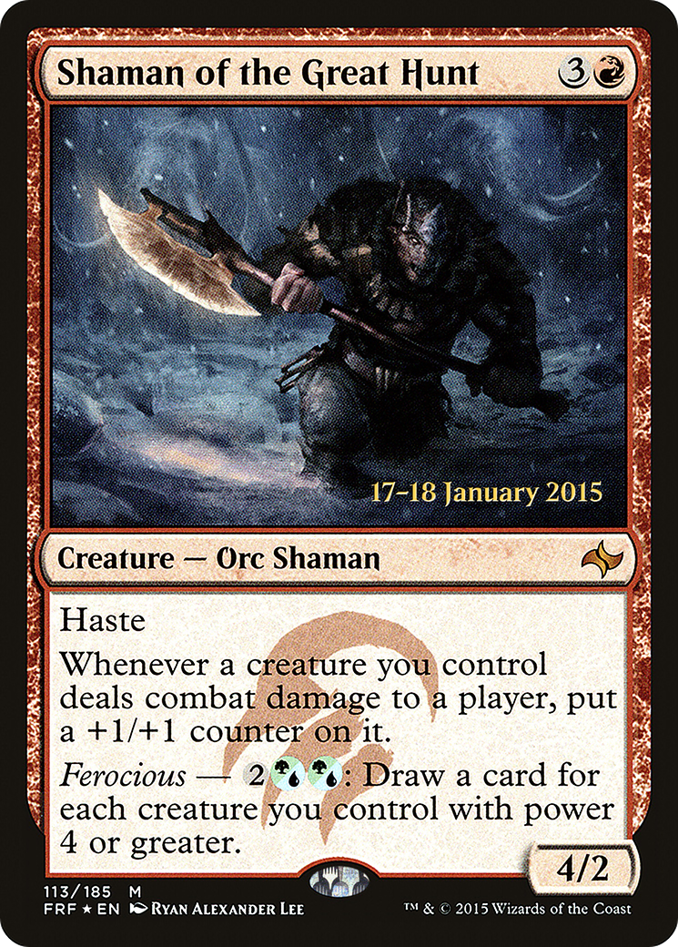 Shaman of the Great Hunt (PRE-113) [Fate Reforged Promos] Foil MTG Single Wizards of the Coast