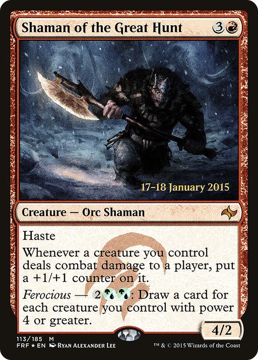 Shaman of the Great Hunt (PRE-113) [Fate Reforged Promos] Foil MTG Single Wizards of the Coast