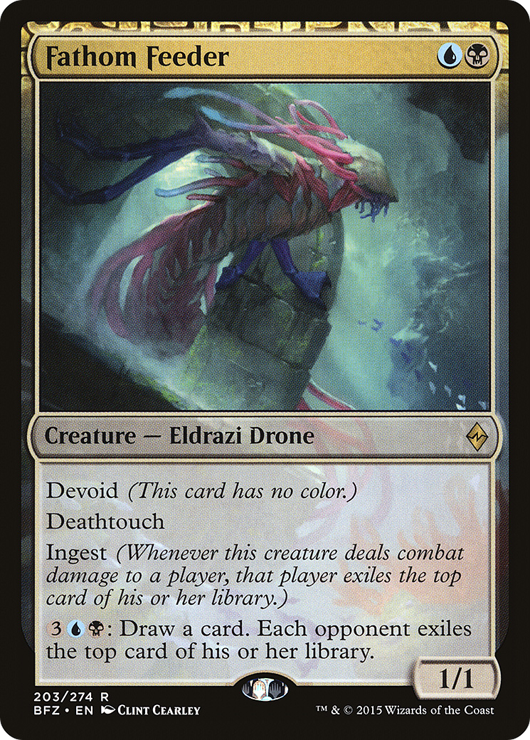 Fathom Feeder (BFZ-203) [Battle for Zendikar] MTG Single Wizards of the Coast