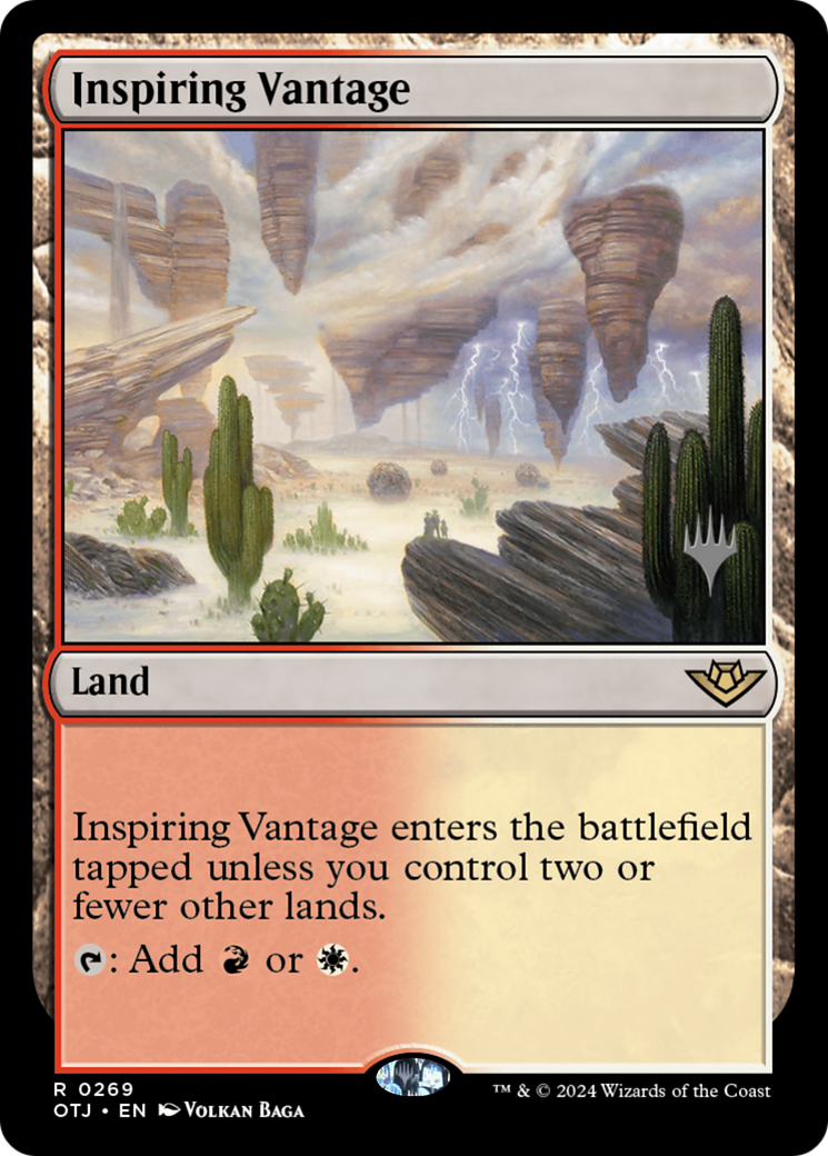 Inspiring Vantage (PPOTJ-269) [Outlaws of Thunder Junction Promos] MTG Single Wizards of the Coast