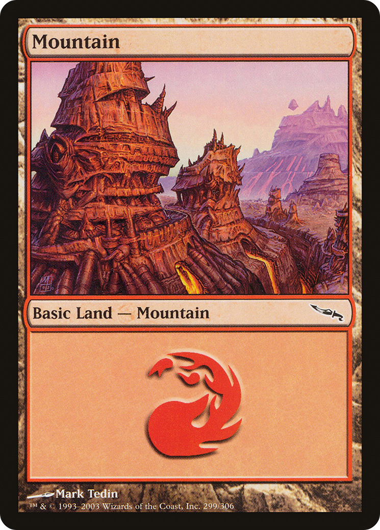 Mountain (MRD-299) [Mirrodin] Foil MTG Single Wizards of the Coast