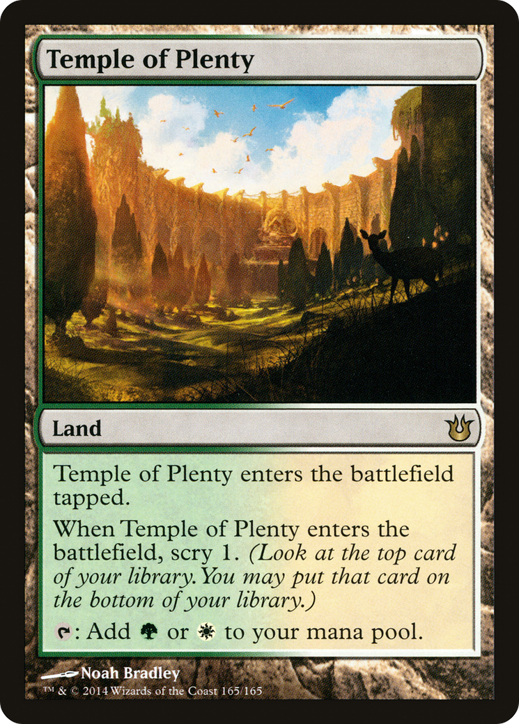 Temple of Plenty (BNG-165) [Born of the Gods] MTG Single Wizards of the Coast