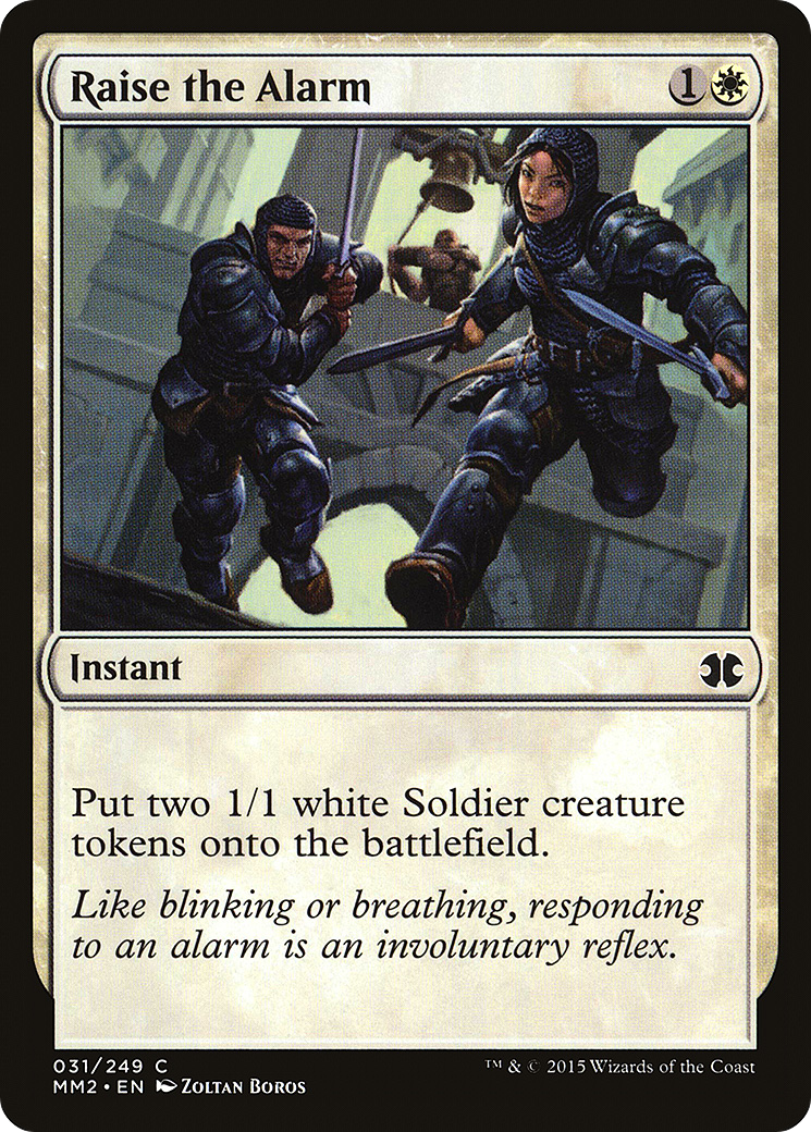 Raise the Alarm (MM2-031) [Modern Masters 2015] Foil MTG Single Modern Masters 2015