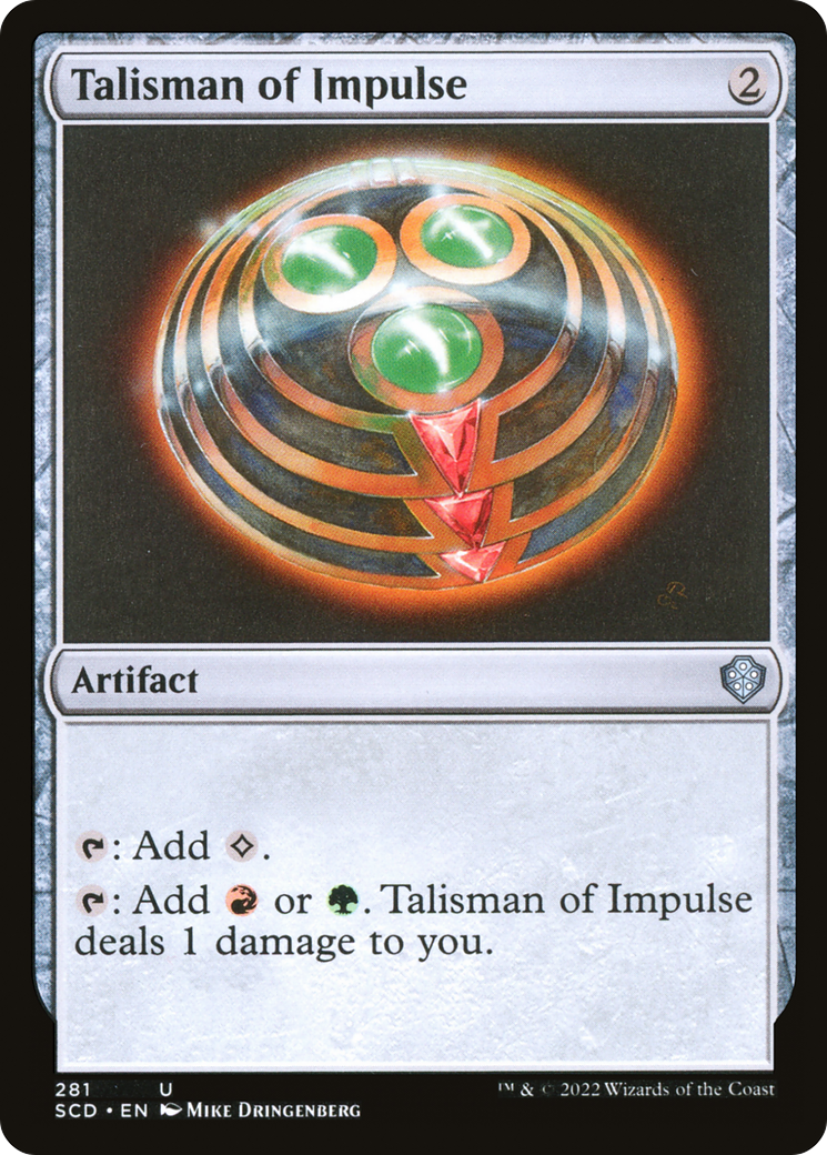 Talisman of Impulse (SCD-281) [Starter Commander Decks] MTG Single Wizards of the Coast