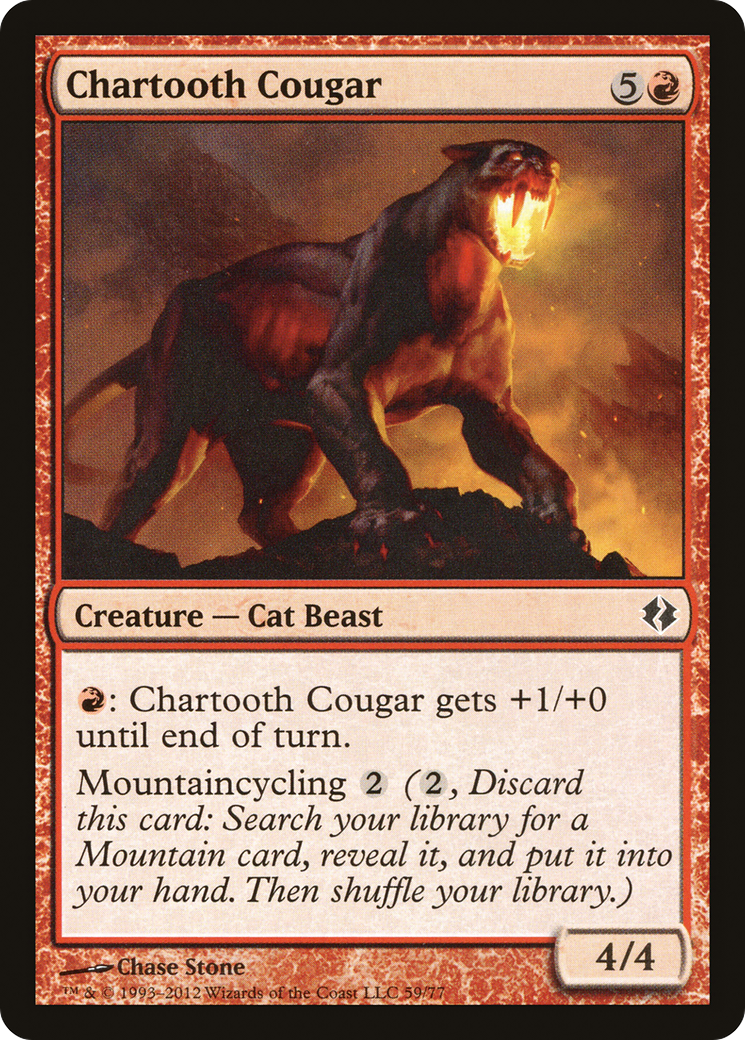 Chartooth Cougar (DDI-059) [Misc] Duel Decks: Venser vs. Koth MTG Single Wizards of the Coast