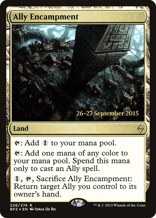 Ally Encampment (PRE-228) [Battle for Zendikar Promos] Foil MTG Single Wizards of the Coast